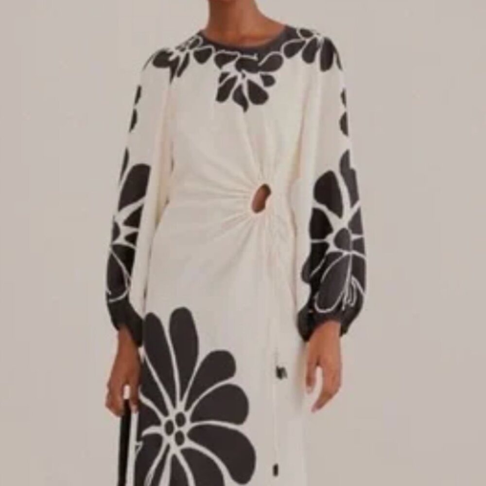 FARM RIO Black Palermo Cut Out Maxi Dress